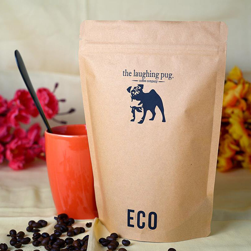 Bolsa de papel Kraft para café a prueba de aire